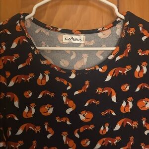 LA Soul Fox Midi Dress 3/4 Length Sleeves